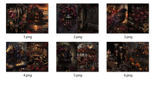 B394-B403 background paper B394 6pcs (A5 size)