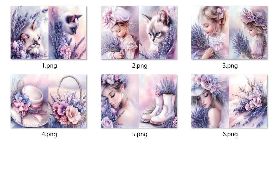 B394-B403 background paper B395 6pcs (A5 size)