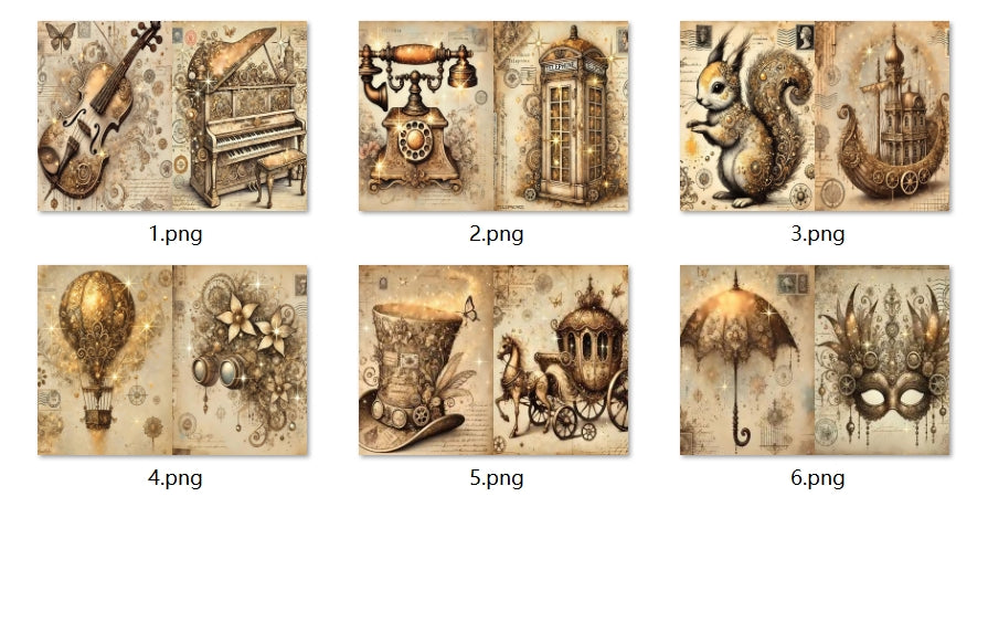 B394-B403 background paper B396 6pcs (A5 size)