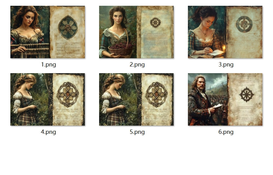 B394-B403 background paper B397 6pcs (A5 size)