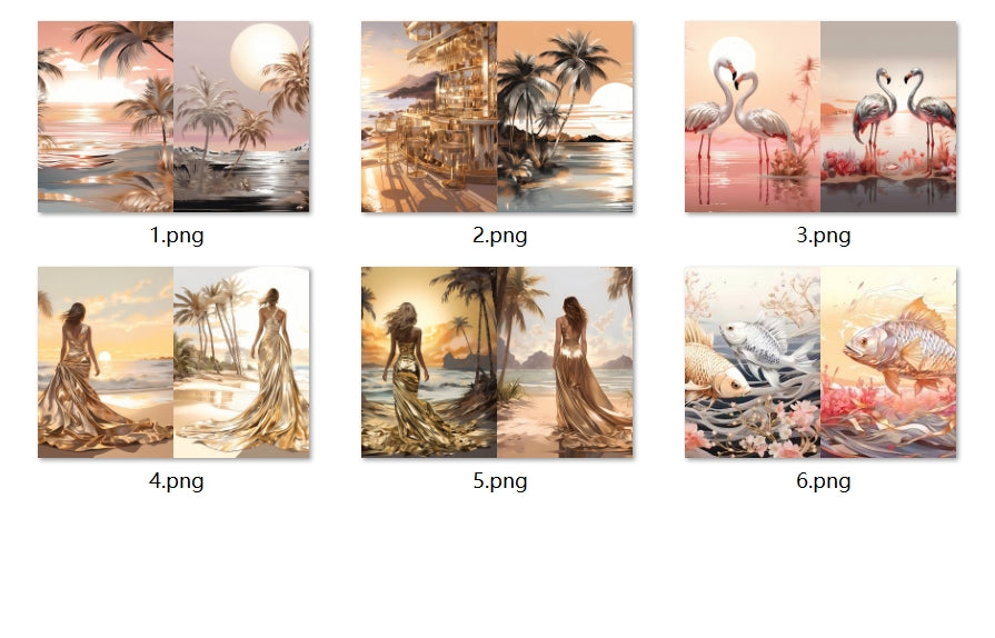 B394-B403 background paper B398 6pcs (A5 size)