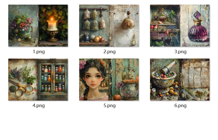 B394-B403 background paper B399 6pcs (A5 size)