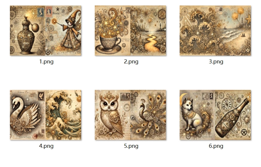 B394-B403 background paper B400 6pcs (A5 size)