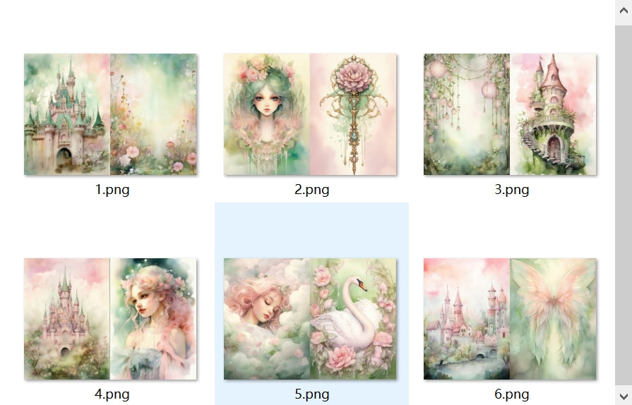 B404-B413 background paper B407 6pcs (A5 size)