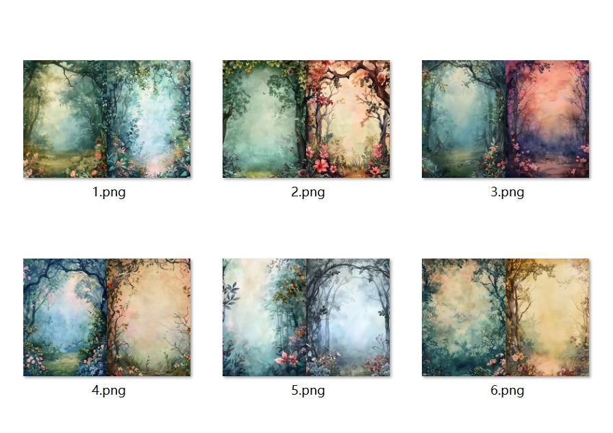 B404-B413 background paper B408 6pcs (A5 size)