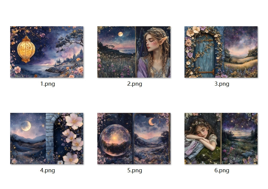 B404-B413 background paper B409 6pcs (A5 size)