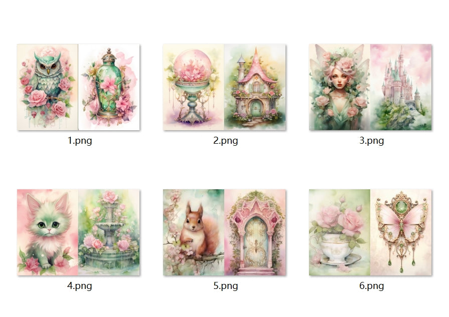 B404-B413 background paper B410 6pcs (A5 size)