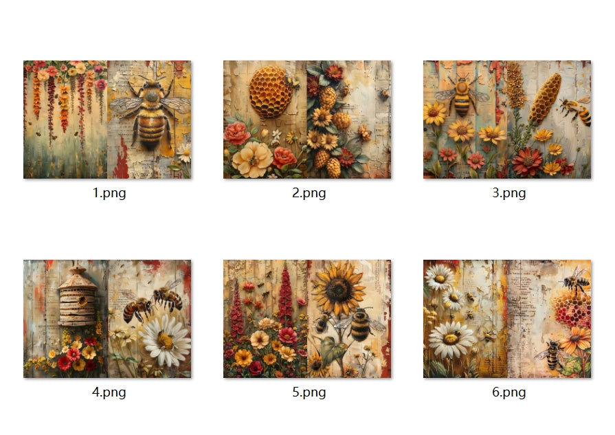 B404-B413 background paper B411 6pcs (A5 size)