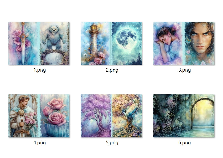 B404-B413 background paper B412 6pcs (A5 size)