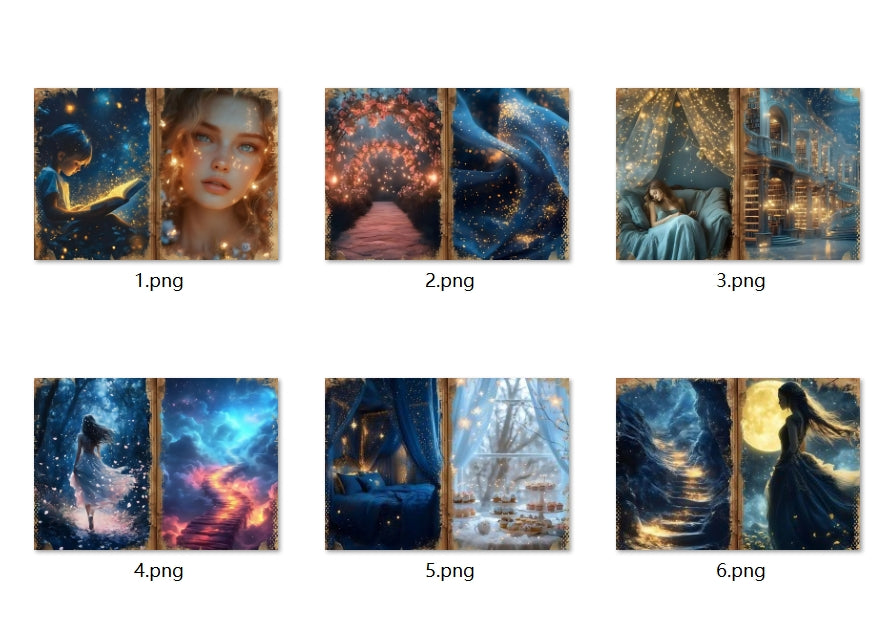 B414-B423 background paper B415 6pcs (A5 size)