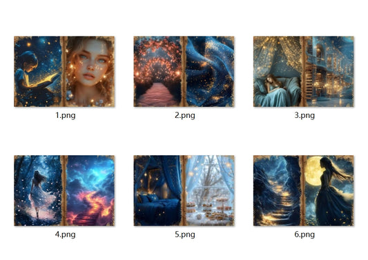 B414-B423 background paper B415 6pcs (A5 size)