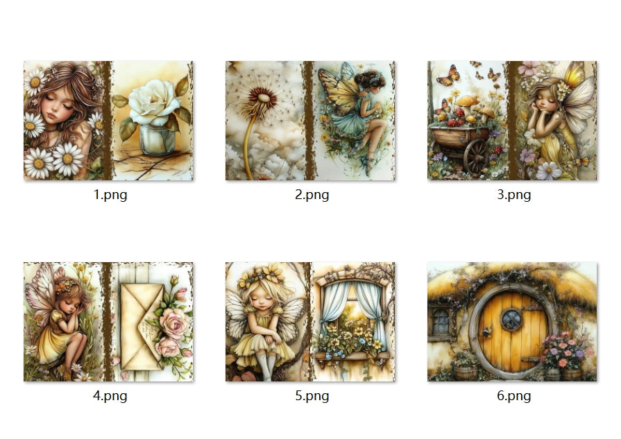 B414-B423 background paper B416 6pcs (A5 size)