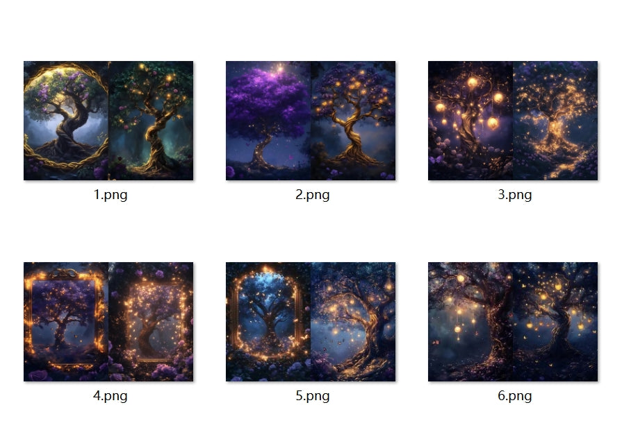 B414-B423 background paper B419 6pcs (A5 size)