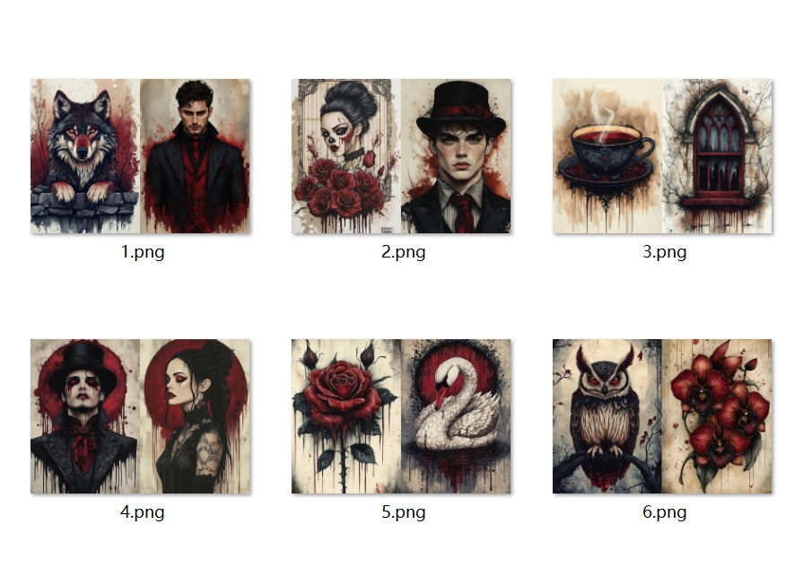 B414-B423 background paper B421 6pcs (A5 size)