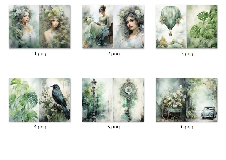 B414-B423 background paper B423 6pcs (A5 size)