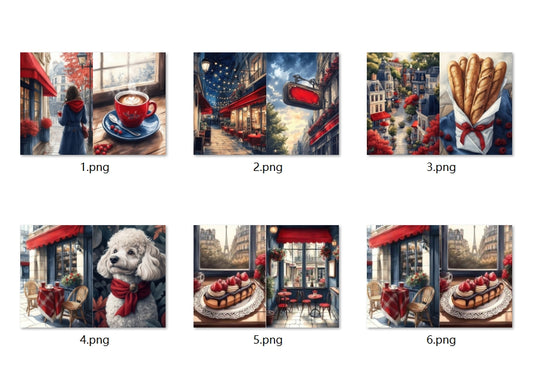 B424-B431 background paper B425 6pcs (A5 size)