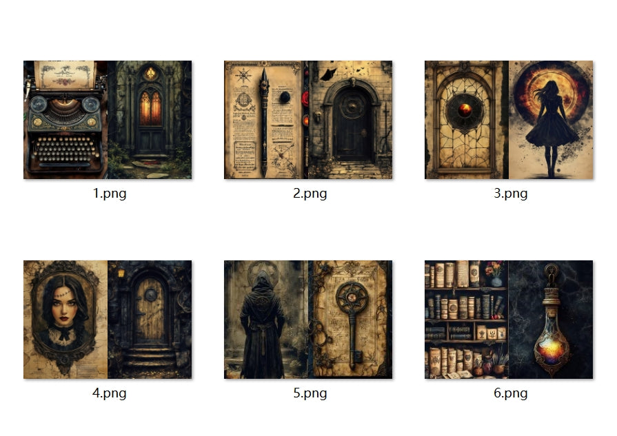 B424-B431 background paper B426 6pcs (A5 size)