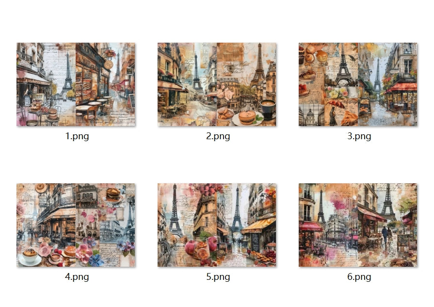 B424-B431 background paper B428 6pcs (A5 size)