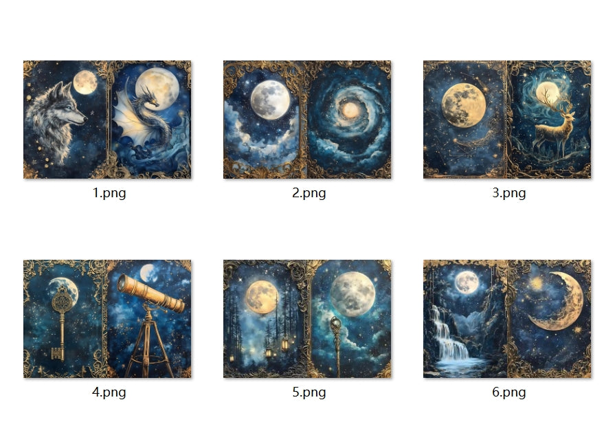 B424-B431 background paper B430 6pcs (A5 size)