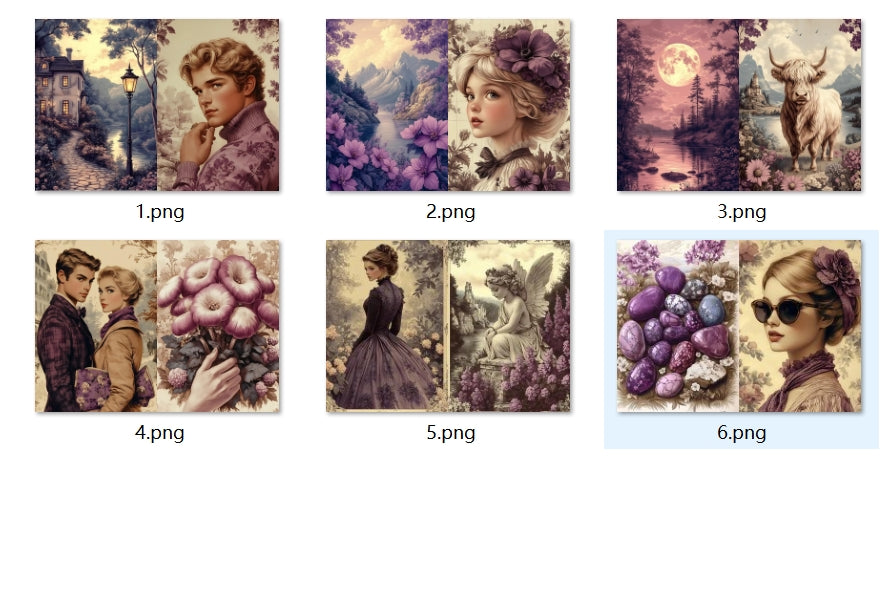 B424-B431 background paper B431 6pcs (A5 size)