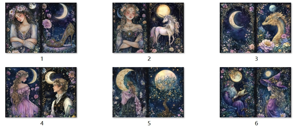 B74-B83 background paper B76 6pcs (A5 size)