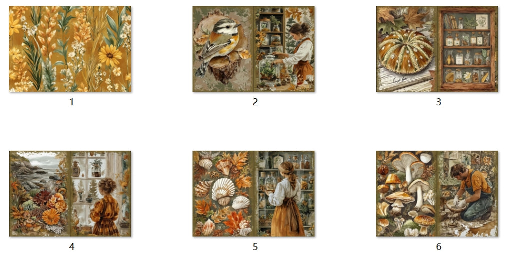 B74-B83 background paper B78 6pcs (A5 size)