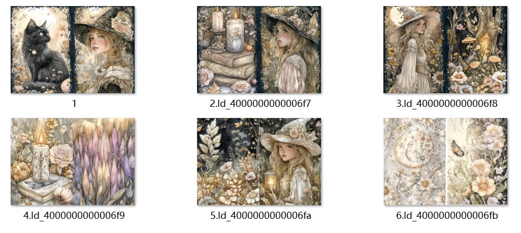 B74-B83 background paper B81 6pcs (A5 size)