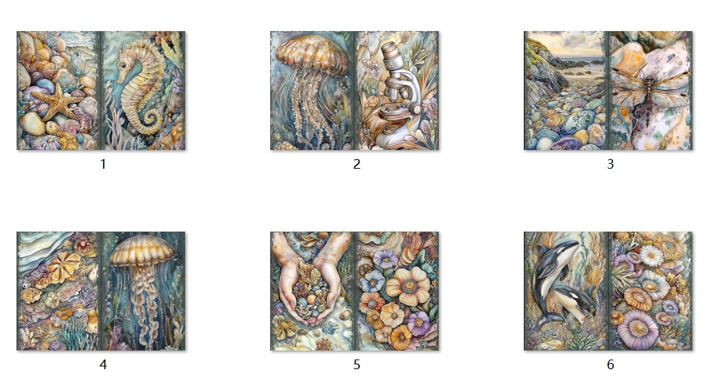 B84-B93 background paper B88 6pcs (A5 size)