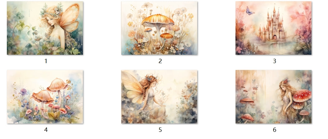 B84-B93 background paper B92 6pcs (A5 size)