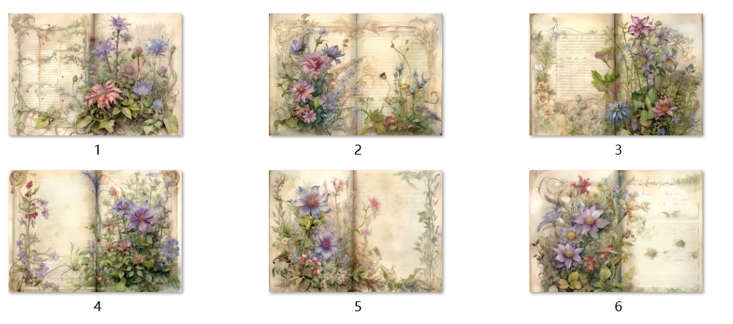 B94-B103 background paper B94 6pcs (A5 size)