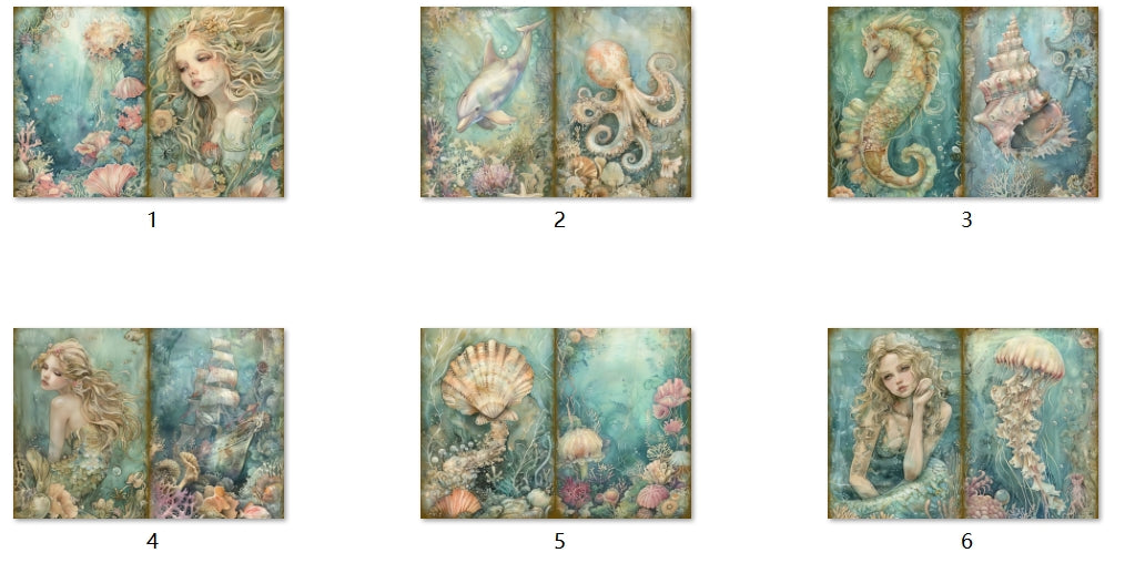 B94-B103 background paper B97 6pcs (A5 size)