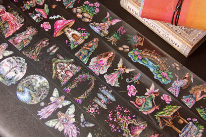 Pink Garden Forest Fairies Journal Stickers Craft Supplies Planner Supplies for Creative Projects
