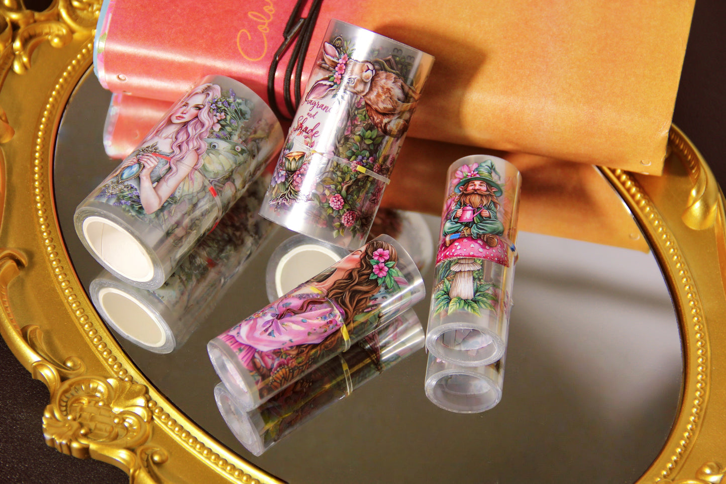 Pink Garden Forest Fairies Journal Stickers Craft Supplies Planner Supplies for Creative Projects