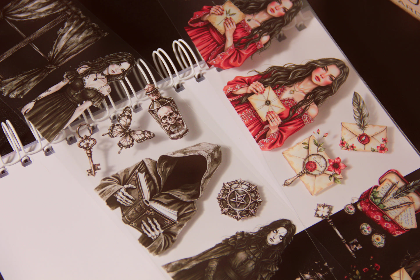 Skeleton Witch and Haunted Halls tape, junk journal, scrapbooking,bullet journal, card making.