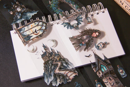 Skeleton Witch and Haunted Halls tape, junk journal, scrapbooking,bullet journal, card making.