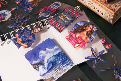 Coastal Memories Beach Romantic Ocean Fashion Pet Tape Journal Stickers Craft Supplies Planner Supplies for Creative Projects