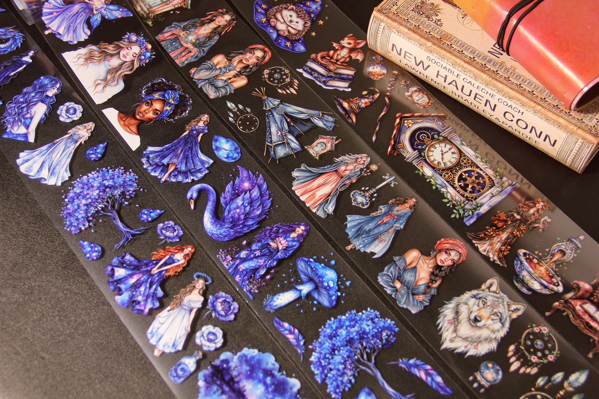 Starwoven Witch Witchcore Celestial Mystical Pet Tape Journal Stickers Craft Supplies Planner Supplies for Creative Projects