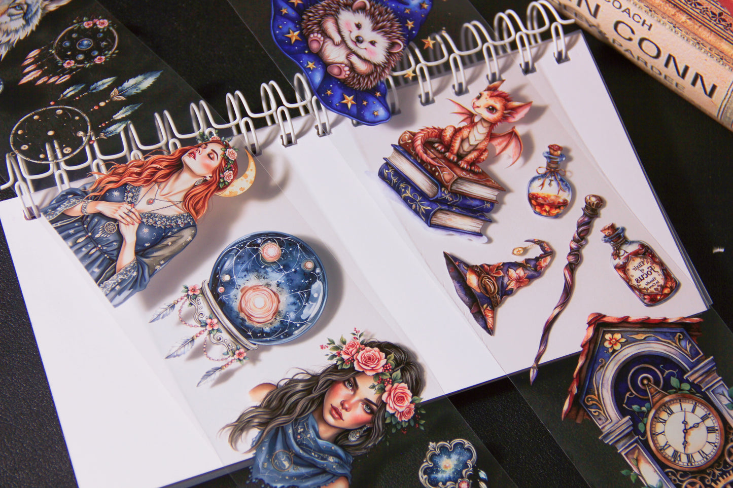 Starwoven Witch Witchcore Celestial Mystical Pet Tape Journal Stickers Craft Supplies Planner Supplies for Creative Projects