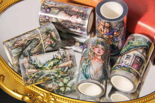The Story of the Fairy Fantasy Elf Pet Tape Journal Stickers Craft Supplies Planner Supplies for Creative Projects Magical Touch for Crafting Enthusiasts