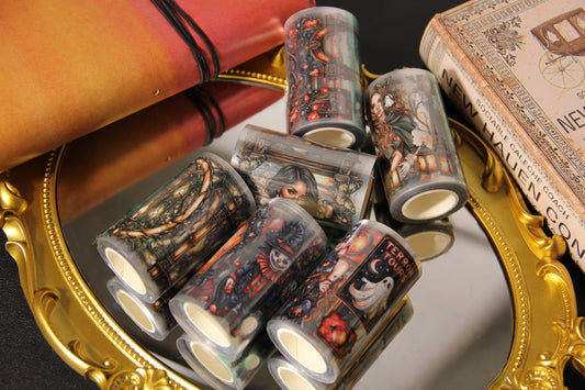 Gothic Witches Circus Pet Tape Journal Stickers Craft Supplies Planner for Creative Projects