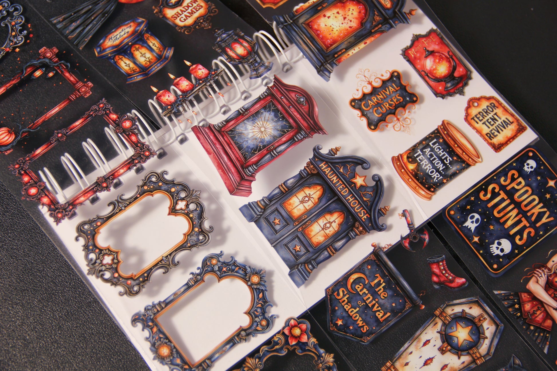 Gothic Witches Circus Pet Tape Journal Stickers Craft Supplies Planner for Creative Projects