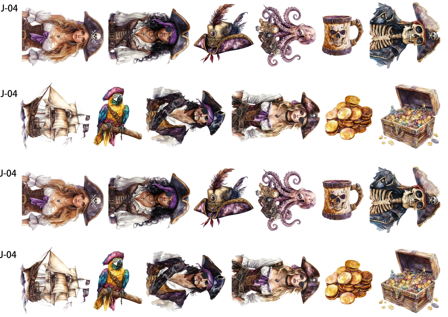 A04 embossed sticker