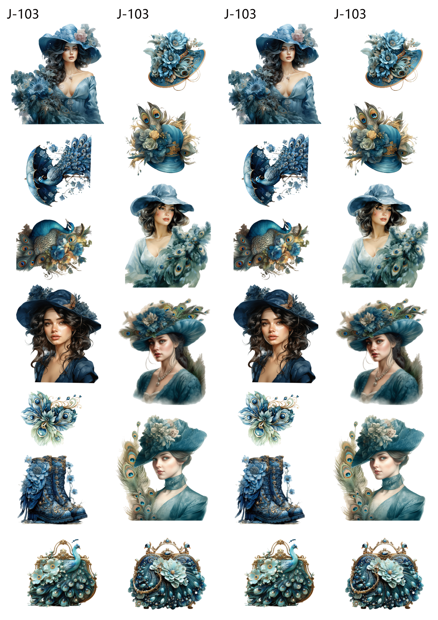 A103 embossed sticker