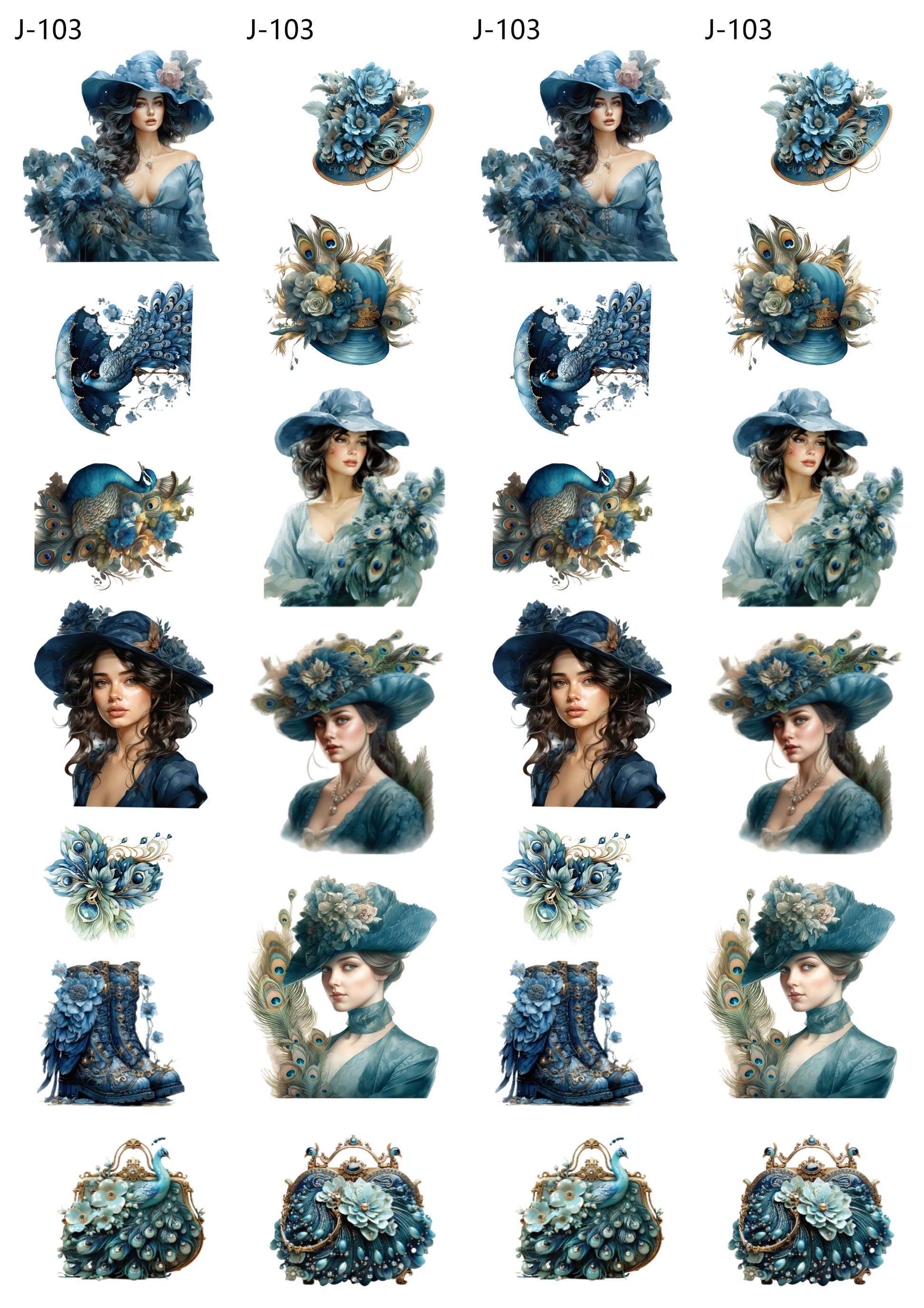 A103 embossed sticker