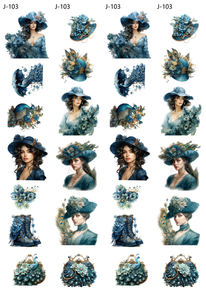 A103 embossed sticker