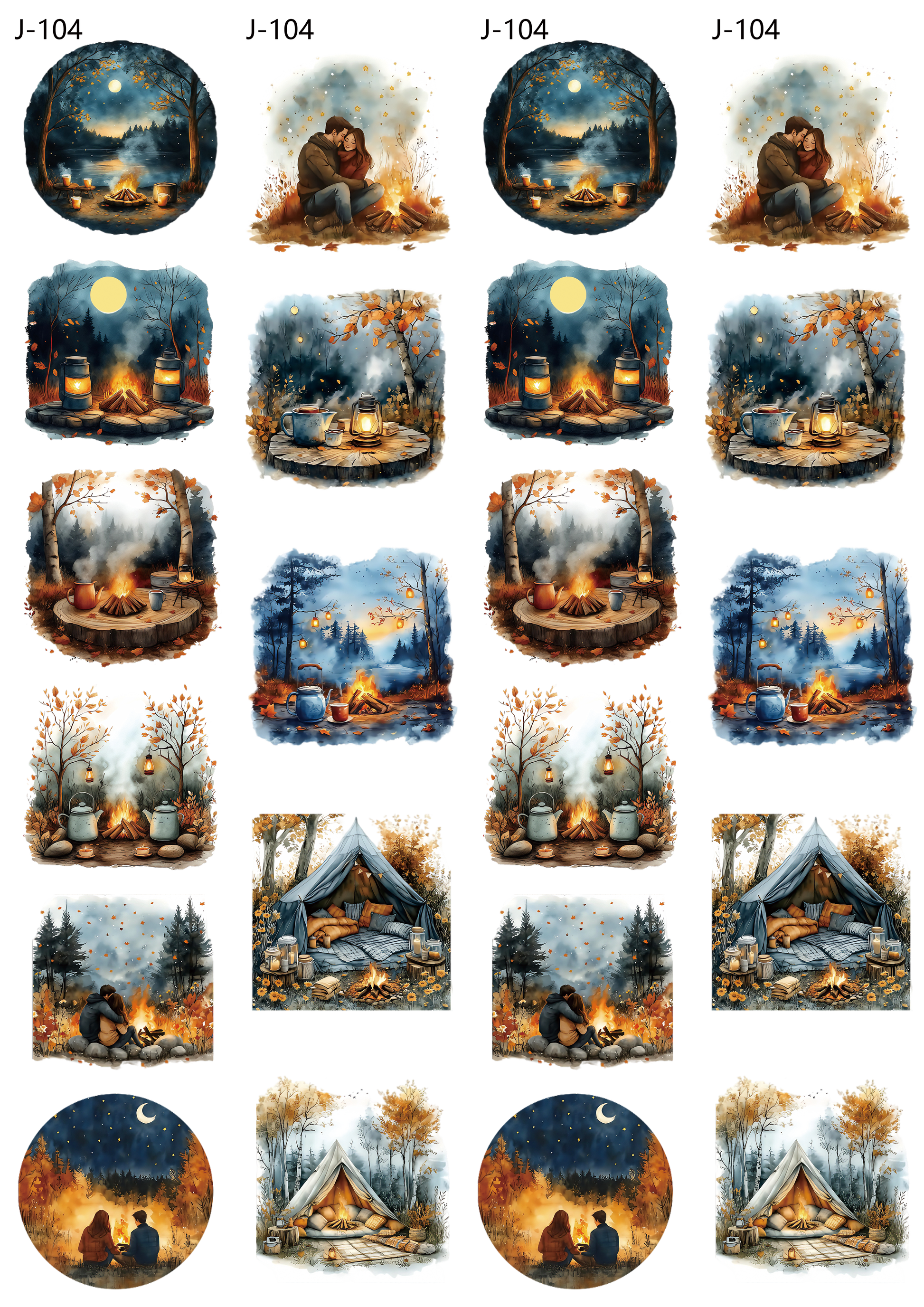 A104 embossed sticker