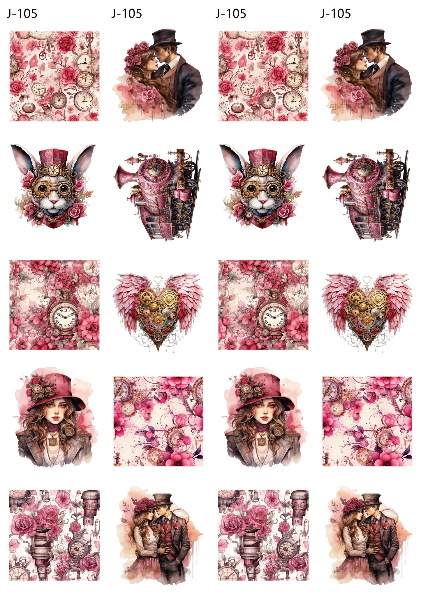 A105 embossed sticker