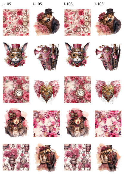 A105 embossed sticker