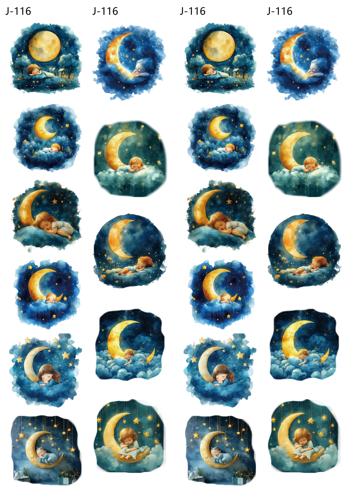 A116 embossed sticker