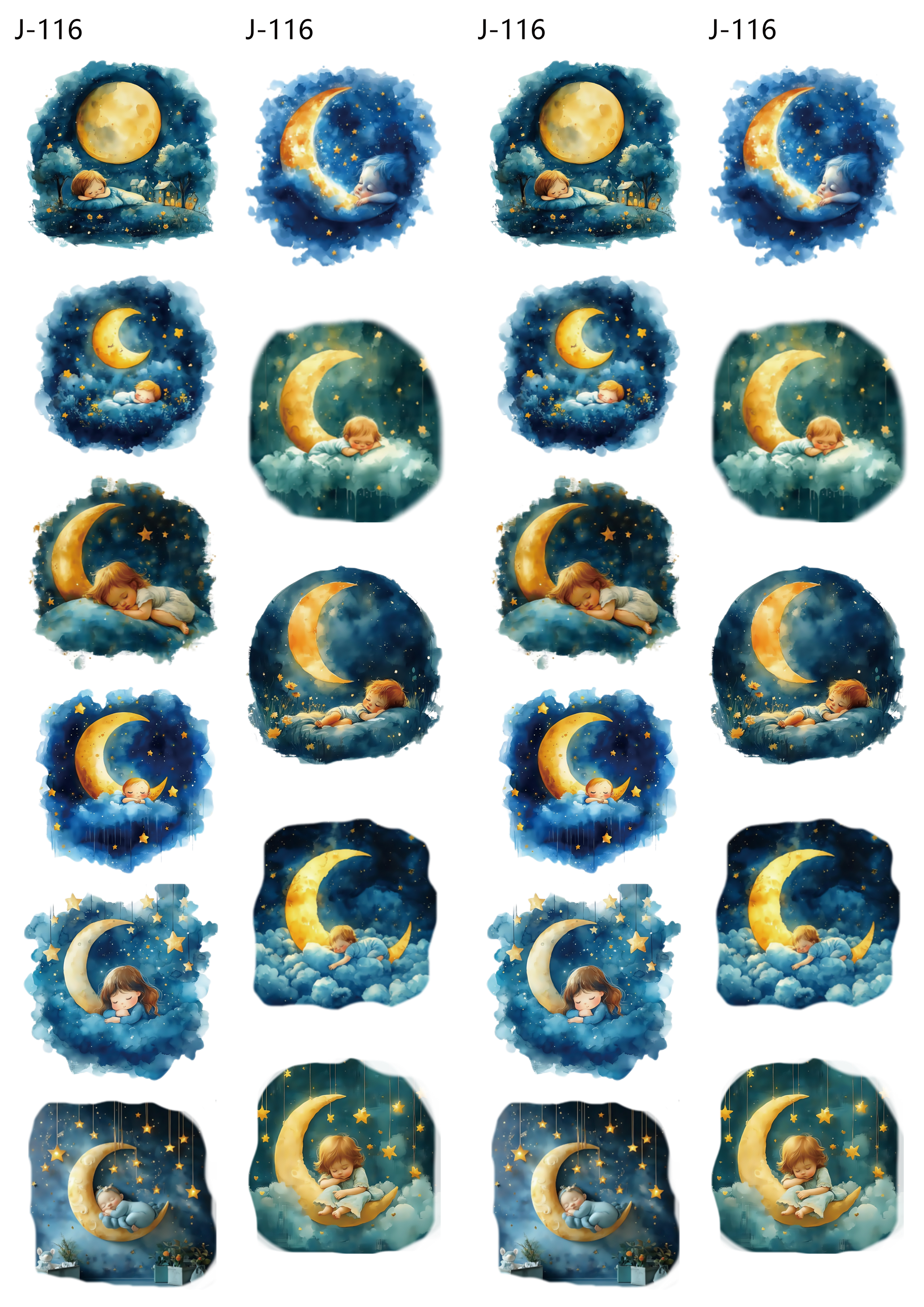 A116 embossed sticker